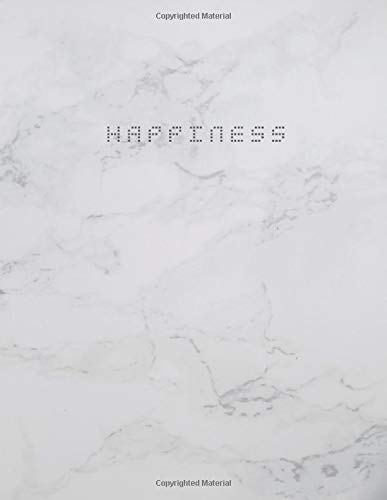 Happiness: Motivational Notebook. Unlined. Journal Writing. Large Notebook. Acid Free Paper. Marble Cover (110 Pages. Blank. 8.5 x 11)