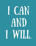I Can and I Will: 100 Pages Ruled - Notebook. Journal. Diary (Large. 8.5 x 11 inches) (Daily Notebook)