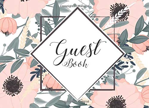 Guest Book: Pink Bloom Cover. Birthday. Baby Showers. Wedding. Write best wishes. messages or sign in for family and friends