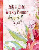 Busy AF 2019-2020: Planner 18 Month Weekly Monthly July 2019 - December 2020 - Large Boho Calendar Organizer For Women With Notes Section. Dot Grid