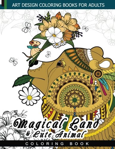 Magical Land and Cute Animal coloring book: Faire. Teddy bear. Doodle easy for beginer an Adult coloring Book