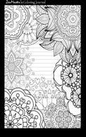 Coloring Journal (black): Therapeutic journal for writing. journaling. and note-taking with coloring designs for inner peace. calm. and focus (100 .